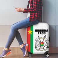 Burkina Faso Striped Luggage Cover African Mud Cloth Pattern - White - Wonder Print Shop