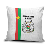 Burkina Faso Striped Pillow Cover African Mud Cloth Pattern - White - Wonder Print Shop