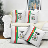 Burkina Faso Striped Pillow Cover African Mud Cloth Pattern - White - Wonder Print Shop