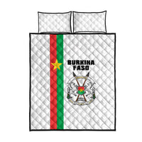 Burkina Faso Striped Quilt Bed Set African Mud Cloth Pattern - White - Wonder Print Shop