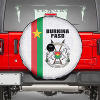Burkina Faso Striped Spare Tire Cover African Mud Cloth Pattern - White - Wonder Print Shop