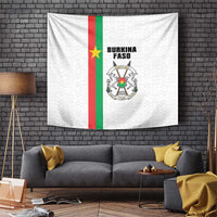 Burkina Faso Striped Tapestry African Mud Cloth Pattern - White - Wonder Print Shop