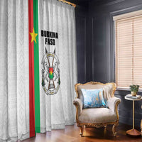 Burkina Faso Striped Window Curtain African Mud Cloth Pattern - White - Wonder Print Shop