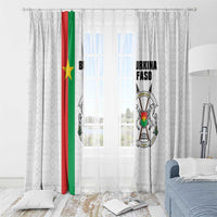Burkina Faso Striped Window Curtain African Mud Cloth Pattern - White - Wonder Print Shop