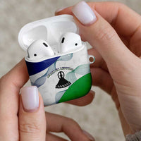 Lesotho AirPods Case Coat Of Arms With Kente Pattern - Wonder Print Shop