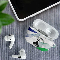Lesotho AirPods Case Coat Of Arms With Kente Pattern - Wonder Print Shop