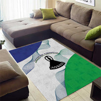 Lesotho Area Rug Coat Of Arms With Kente Pattern - Wonder Print Shop