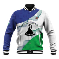 Personalized Lesotho Baseball Jacket Coat Of Arms With Kente Pattern - Wonder Print Shop