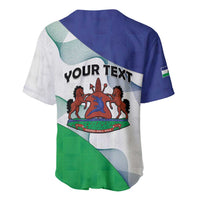 Personalized Lesotho Baseball Jersey Coat Of Arms With Kente Pattern - Wonder Print Shop