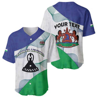 Personalized Lesotho Baseball Jersey Coat Of Arms With Kente Pattern - Wonder Print Shop