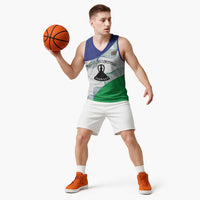 Personalized Lesotho Basketball Jersey Coat Of Arms With Kente Pattern - Wonder Print Shop