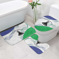 Lesotho Bathroom Set Coat Of Arms With Kente Pattern - Wonder Print Shop