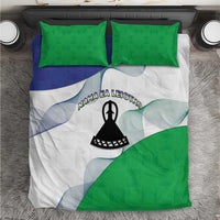Lesotho Bedding Set Coat Of Arms With Kente Pattern - Wonder Print Shop