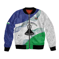 Personalized Lesotho Bomber Jacket Coat Of Arms With Kente Pattern - Wonder Print Shop