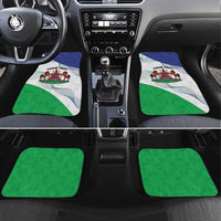 Lesotho Car Mats Coat Of Arms With Kente Pattern - Wonder Print Shop
