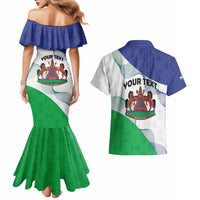 Personalized Lesotho Couples Matching Mermaid Dress and Hawaiian Shirt Coat Of Arms With Kente Pattern - Wonder Print Shop