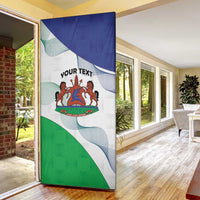 Lesotho Door Cover Coat Of Arms With Kente Pattern - Wonder Print Shop