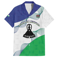Personalized Lesotho Family Matching Puletasi and Hawaiian Shirt Coat Of Arms With Kente Pattern - Wonder Print Shop