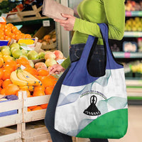 Lesotho Grocery Bag Coat Of Arms With Kente Pattern - Wonder Print Shop