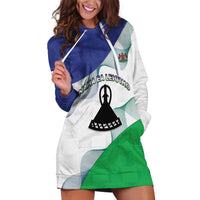 Personalized Lesotho Hoodie Dress Coat Of Arms With Kente Pattern - Wonder Print Shop
