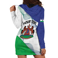 Personalized Lesotho Hoodie Dress Coat Of Arms With Kente Pattern - Wonder Print Shop