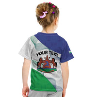 Personalized Lesotho Kid T Shirt Coat Of Arms With Kente Pattern - Wonder Print Shop