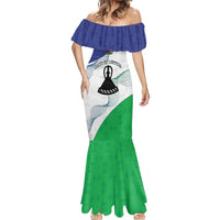 Personalized Lesotho Mermaid Dress Coat Of Arms With Kente Pattern - Wonder Print Shop
