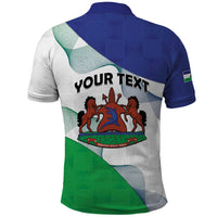 Personalized Lesotho Polo Shirt Coat Of Arms With Kente Pattern - Wonder Print Shop