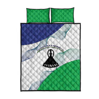 Lesotho Quilt Bed Set Coat Of Arms With Kente Pattern - Wonder Print Shop