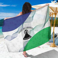 Lesotho Sarong Coat Of Arms With Kente Pattern - Wonder Print Shop