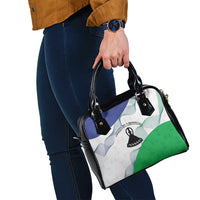 Lesotho Shoulder Handbag Coat Of Arms With Kente Pattern - Wonder Print Shop