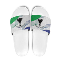 Lesotho Slide Sandals Coat Of Arms With Kente Pattern - Wonder Print Shop