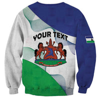 Personalized Lesotho Sweatshirt Coat Of Arms With Kente Pattern - Wonder Print Shop