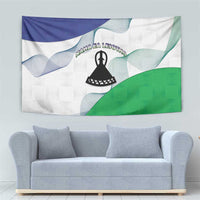 Lesotho Tapestry Coat Of Arms With Kente Pattern - Wonder Print Shop