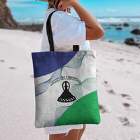 Lesotho Tote Bag Coat Of Arms With Kente Pattern - Wonder Print Shop