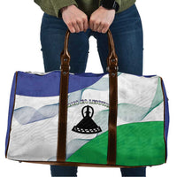 Lesotho Travel Bag Coat Of Arms With Kente Pattern - Wonder Print Shop