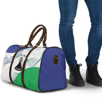 Lesotho Travel Bag Coat Of Arms With Kente Pattern - Wonder Print Shop
