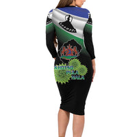 Lesotho 1966 Family Matching Long Sleeve Bodycon Dress and Hawaiian Shirt Happy Independence Day - Wonder Print Shop