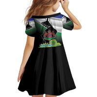 Lesotho 1966 Family Matching Off The Shoulder Long Sleeve Dress and Hawaiian Shirt Happy Independence Day - Wonder Print Shop