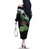 Lesotho 1966 Family Matching Off The Shoulder Long Sleeve Dress and Hawaiian Shirt Happy Independence Day - Wonder Print Shop