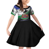 Lesotho 1966 Family Matching Off Shoulder Short Dress and Hawaiian Shirt Happy Independence Day - Wonder Print Shop