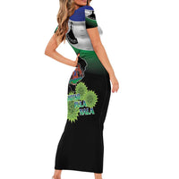 Lesotho 1966 Family Matching Short Sleeve Bodycon Dress and Hawaiian Shirt Happy Independence Day - Wonder Print Shop