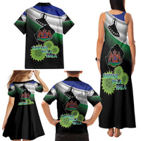 Lesotho 1966 Family Matching Tank Maxi Dress and Hawaiian Shirt Happy Independence Day - Wonder Print Shop