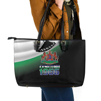 Lesotho 1966 Leather Tote Bag Happy Independence Day - Wonder Print Shop