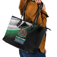 Lesotho 1966 Leather Tote Bag Happy Independence Day - Wonder Print Shop