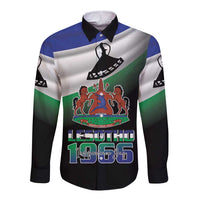 Lesotho 1966 Long Sleeve Button Shirt Happy Independence Day - Wonder Print Shop