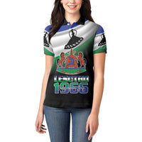 Lesotho 1966 Women Polo Shirt Happy Independence Day - Wonder Print Shop