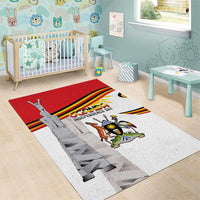 Uganda Independence Day Area Rug Independence Monument - Coat Of Arms - Wonder Print Shop
