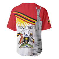 Personalized Uganda Independence Day Baseball Jersey Independence Monument - Coat Of Arms - Wonder Print Shop