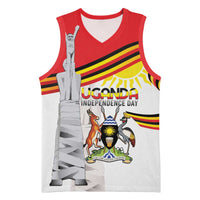 Personalized Uganda Independence Day Basketball Jersey Independence Monument - Coat Of Arms - Wonder Print Shop